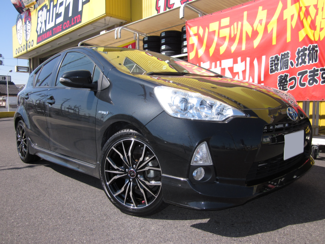 Aqua アクア ホイール装着写真